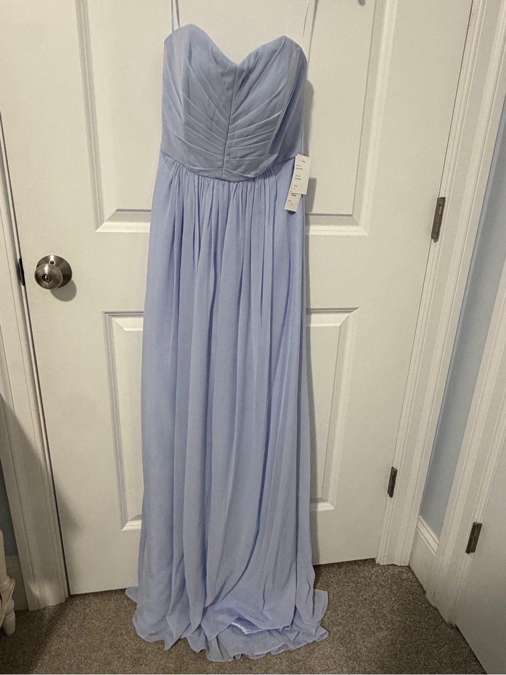 Weddington Way Strapless Light Blue Chiffon Gown